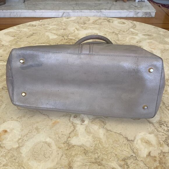 Modalu England Large“Pipa” Leather Bag Grey - Picture 7 of 15